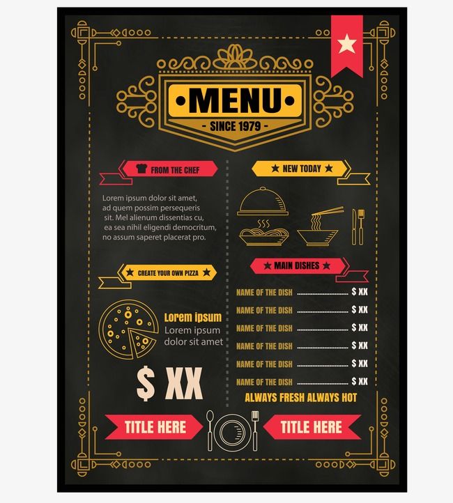 A menu